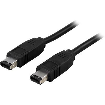 DELTACO FireWire 6/6 2 IEEE 1394 | Patch cable | 2m | Black